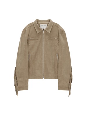 [Matin Kim] FRINGE SUEDE JACKET FOR MEN IN BEIGE 正規品 韓国ブランド 韓国ファッション 韓国代行 マーティンキム matinkim