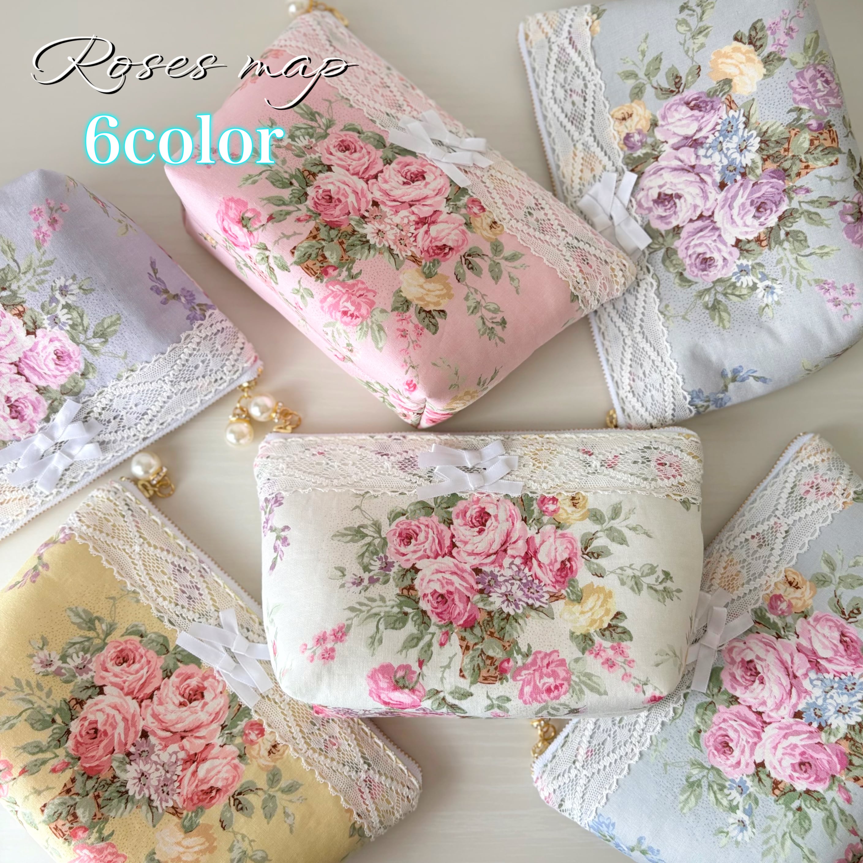 薔薇柄＊小物 Roses map