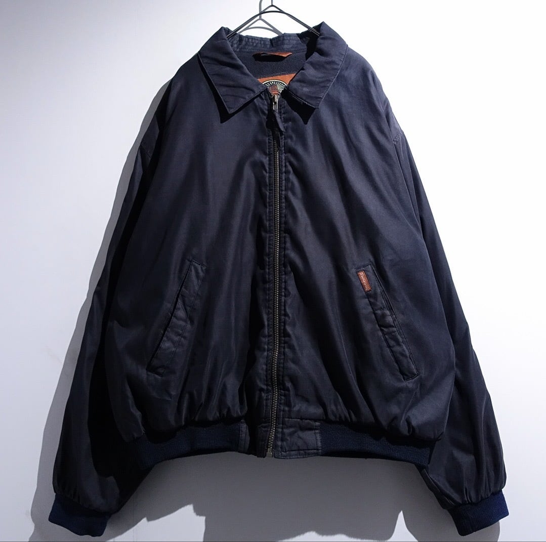 90s "WENTHERPROOF" Black Smooth Nylon Swing Top Blouson