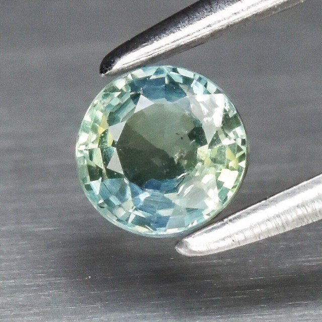 非加熱のキラッキラ マリングリーンブルー☆彡 天然サファイア ルース ラウンド 3.8mm｜タンザニア ソンゲア産「鑑別済ロット」