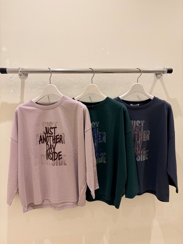 オーバーラップロゴワイドTEE 9部袖　6645002/le colis