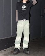 USED 2tone Design Denim Pants