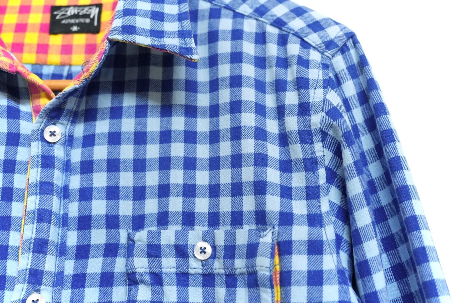 4150R4 stussy ステューシー 長袖 チェック シャツ メンズ古着 サイズM