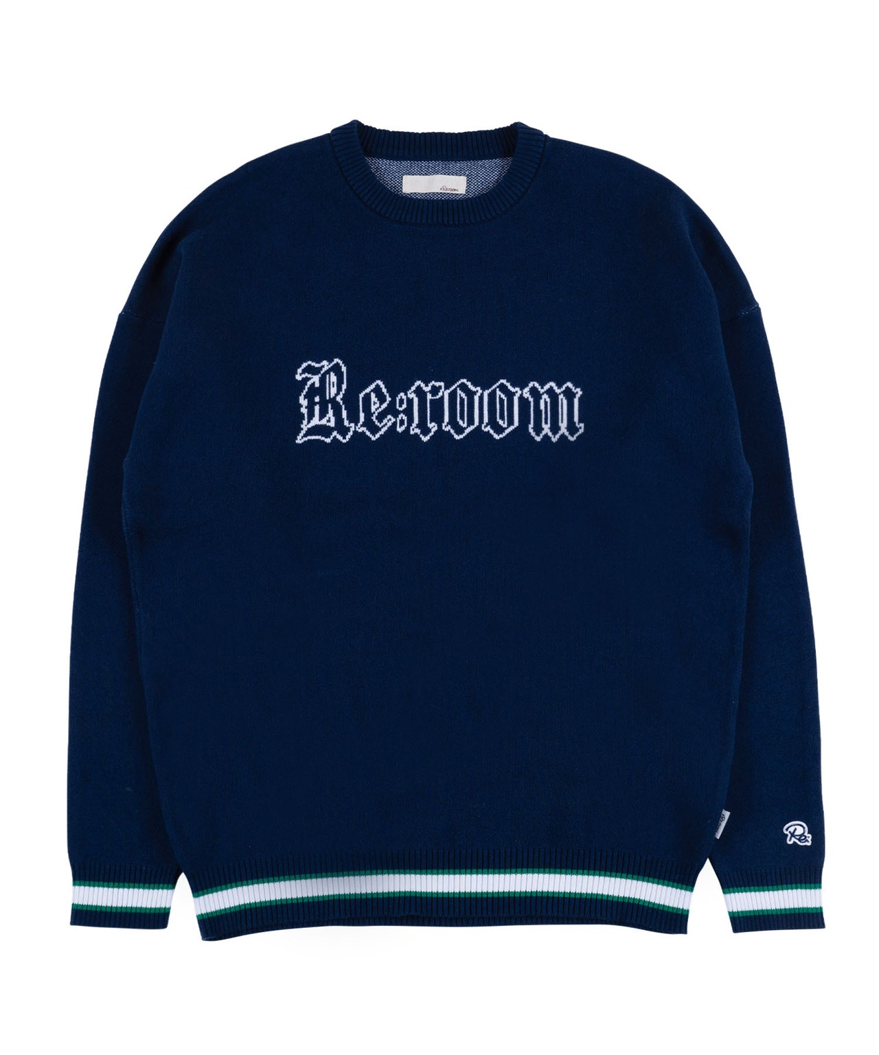 【#Re:room】＃RE:ROOM NEW YORK LOGO BIG CREW KNIT［REK106］