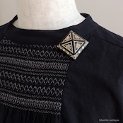 アンティークジュエリー ピクウェ スクエア ブローチ 【忘れな草】(ソーティングメモ付)