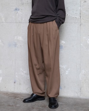 drape viscose wide slacks / side adjuster / Made In FRANCE