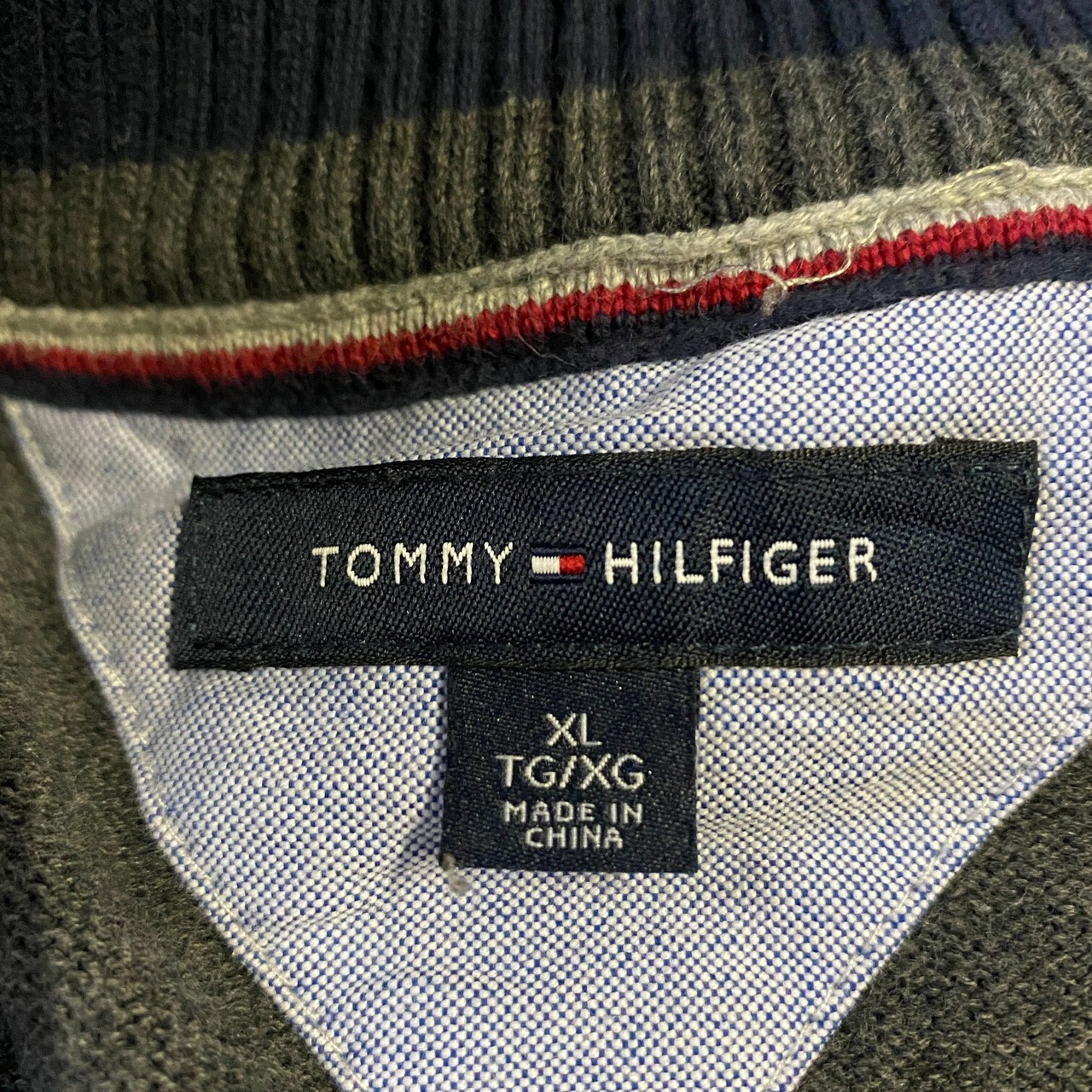 TOMMY HILFIGER トミーヒルフィガー ハーフジップ コットンニット 