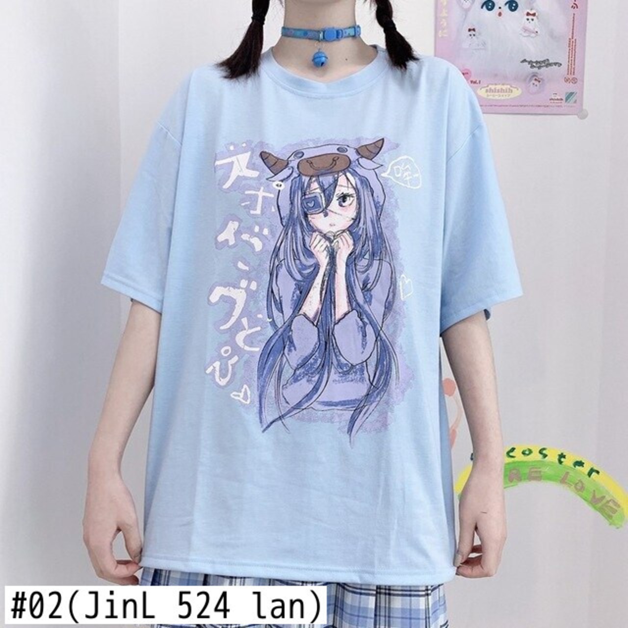 送料無料 グラフィックTシャツ原宿y2k美的トップス綿eseアニメカワイイ 