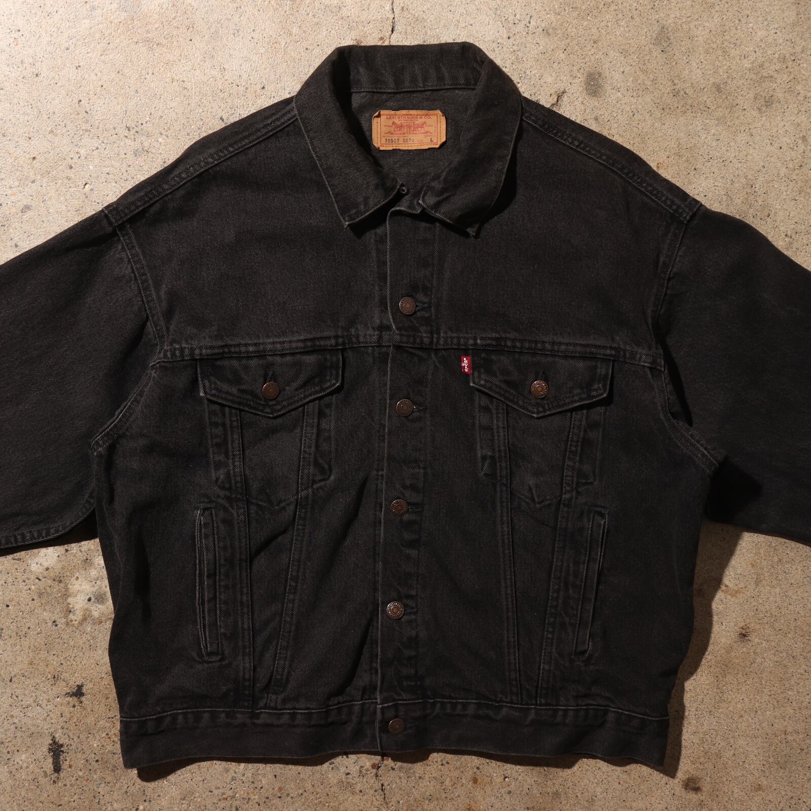 【usa製】LEVI'S 70507 0270 ブラックデニムジャケット