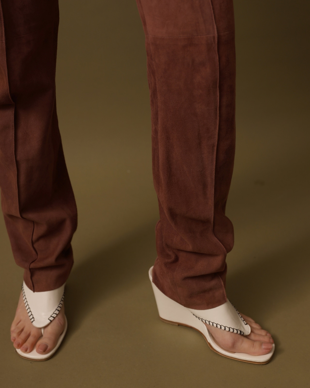 1990's Loewe / Front Zipper Leather Pants