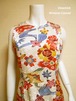 スラッシュ開きロングドレス  Open front neck Lomg dress LO-633/M