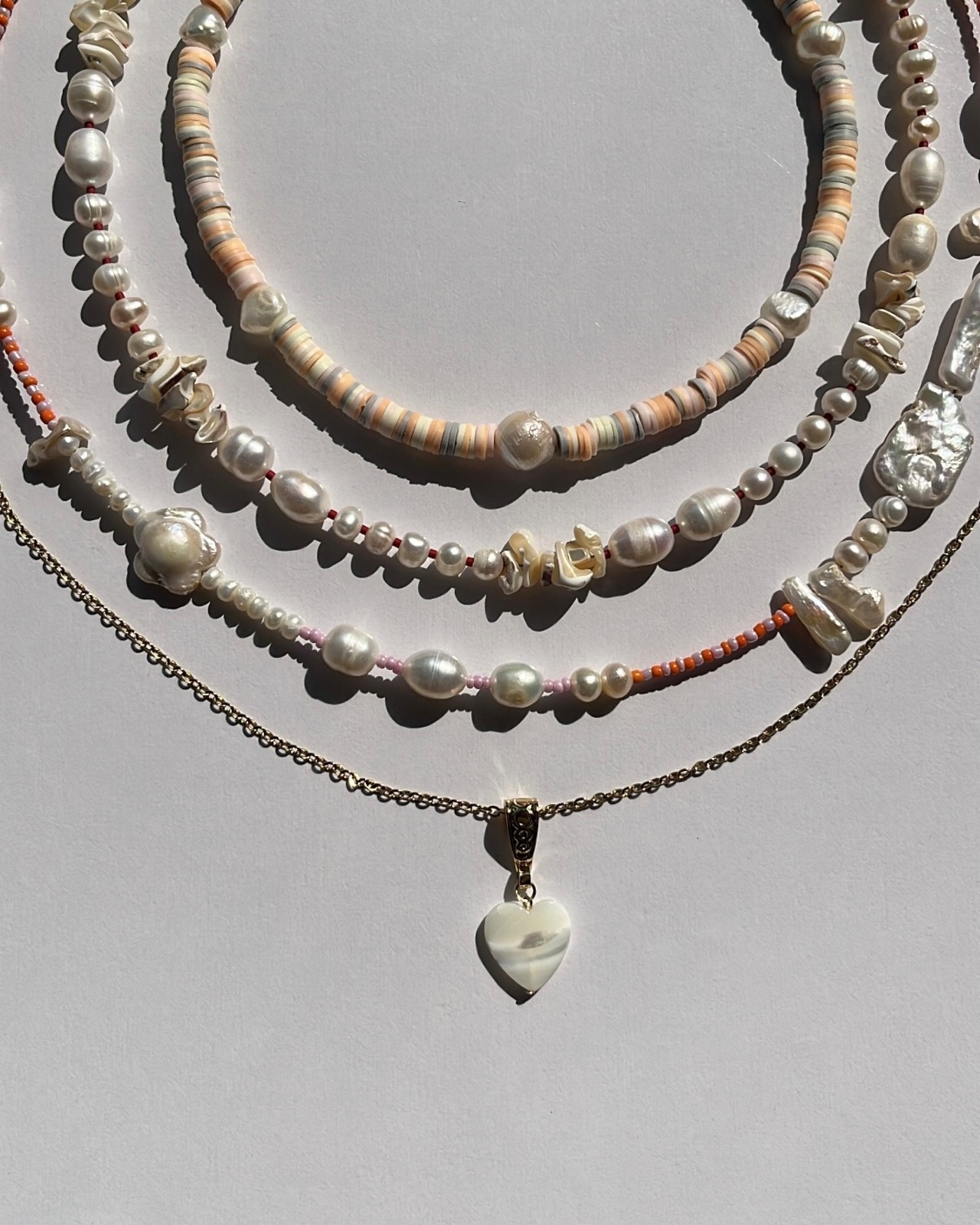 クレイ × バロックパール　カラフルネックレス［GSN090］
