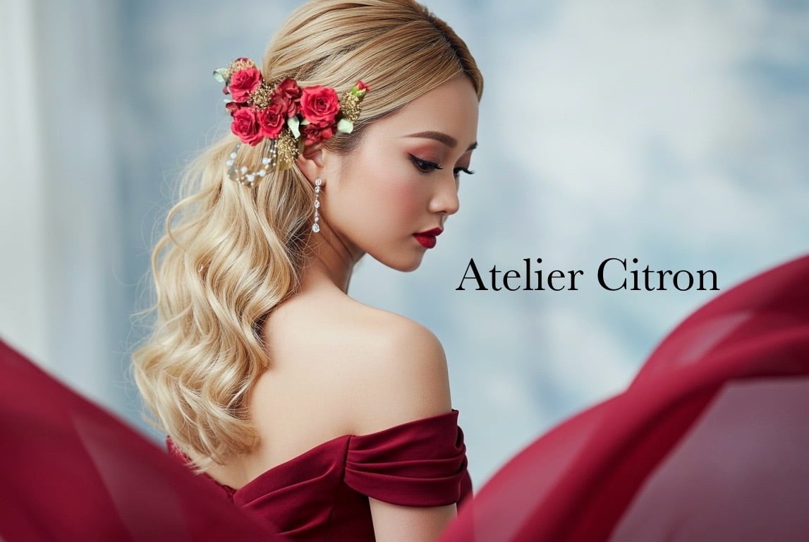髪飾り 赤薔薇 結婚式 成人式 卒業式 美女と野獣 ヘアアクセサリー