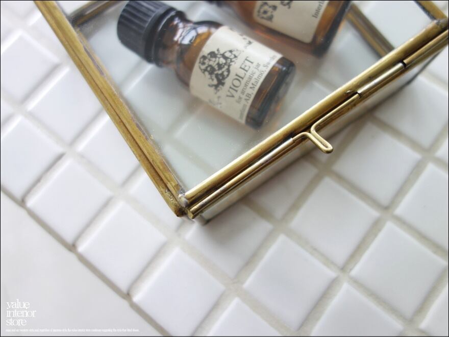 真鍮 スクエアアクセサリーケース ジュエリーケース ショーケース