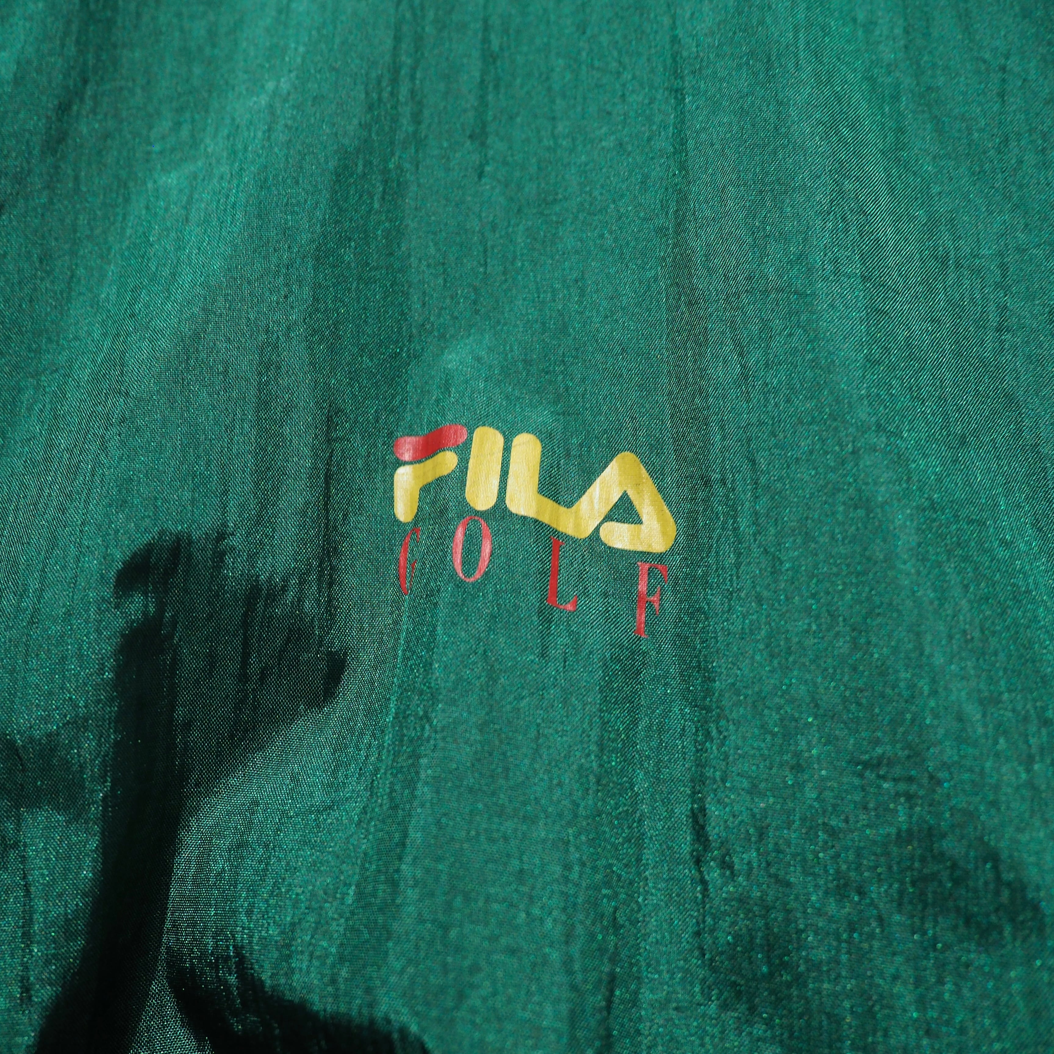 1990s " OLD FILA " Pop logo printed vintage loose nylon jacket