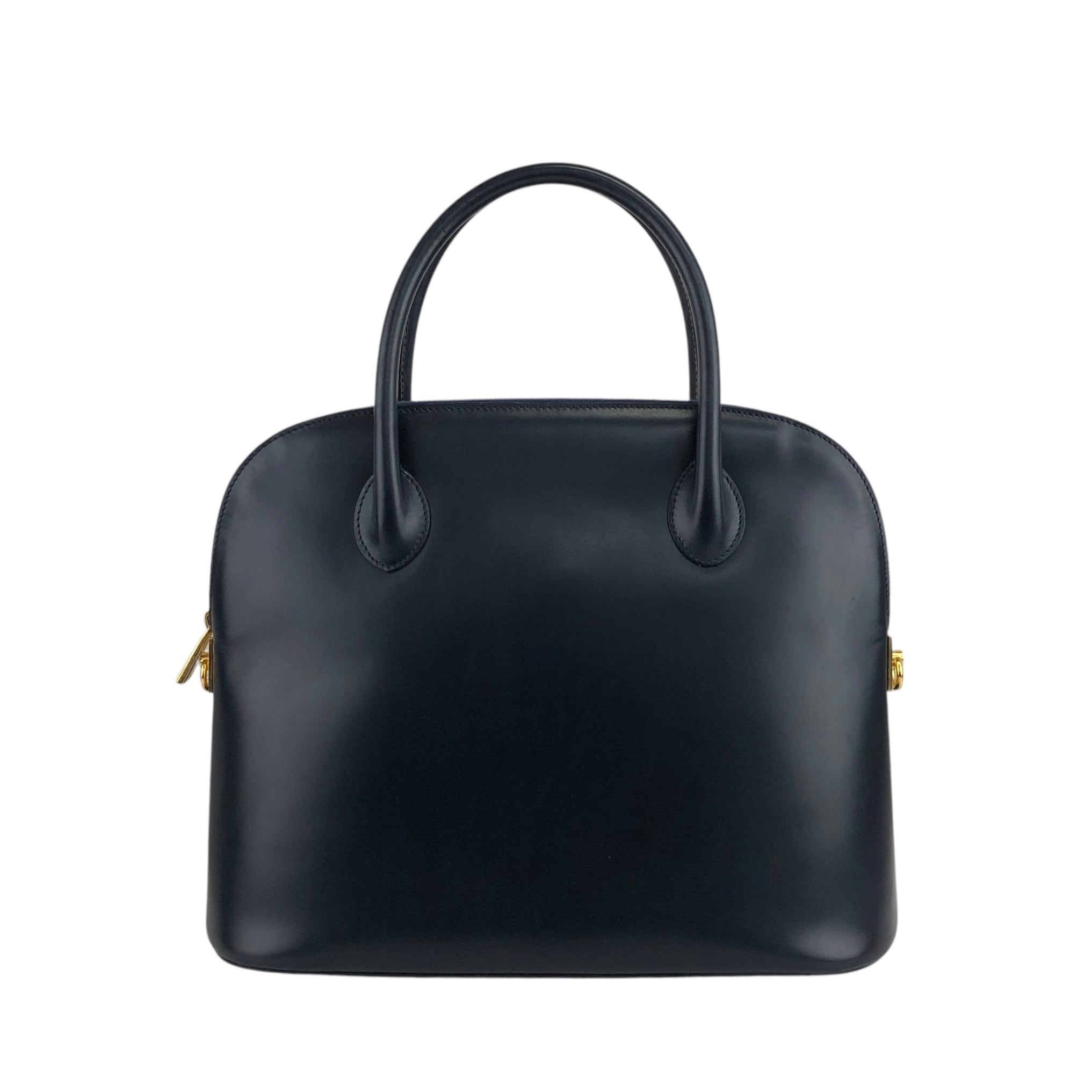CELINE セリーヌ ハンドバッグ ネイビー ガンチーニ レザー vintage