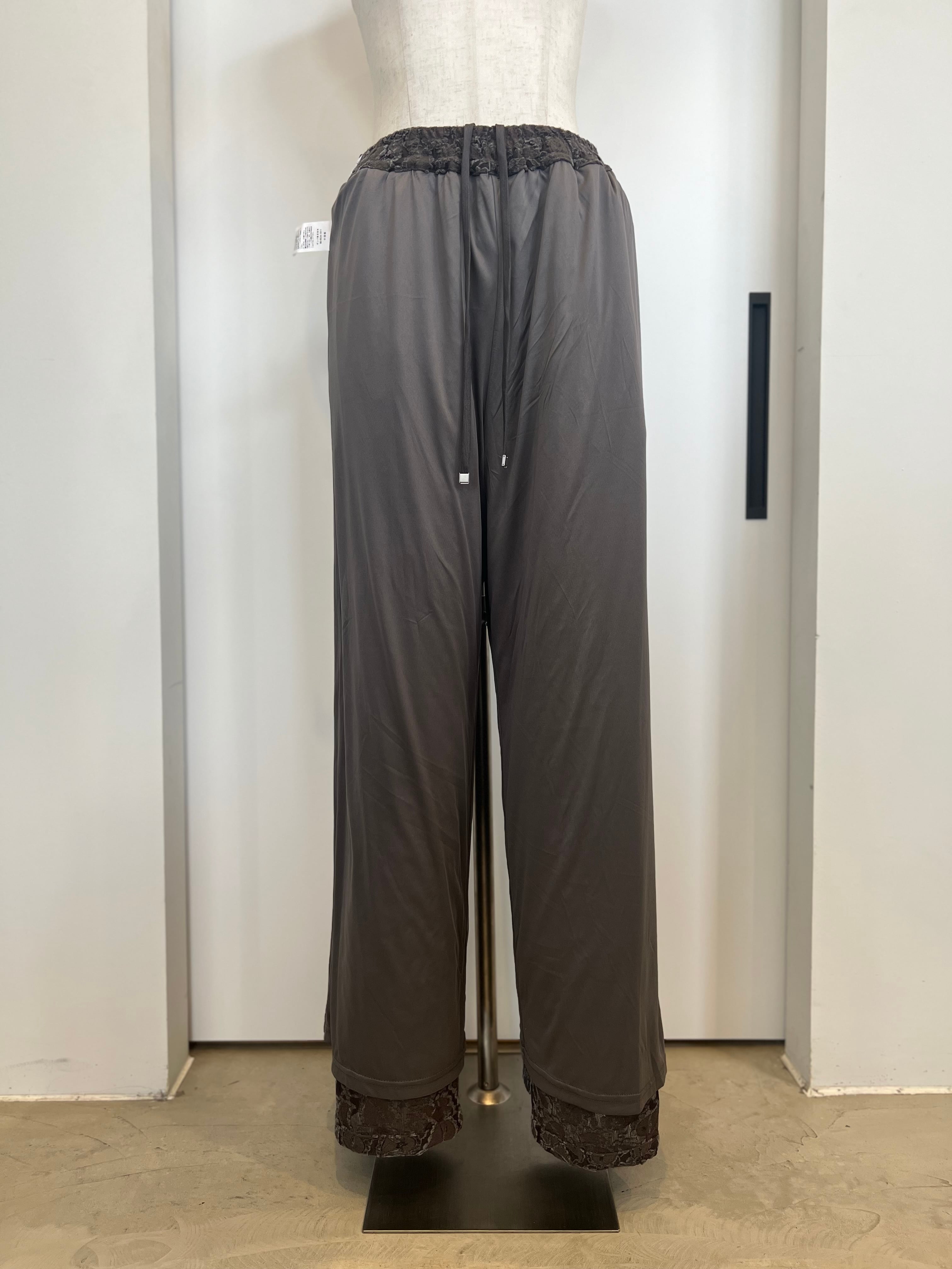 【SELECT】セットアップ可レースイージーワイドパンツ 21-0179