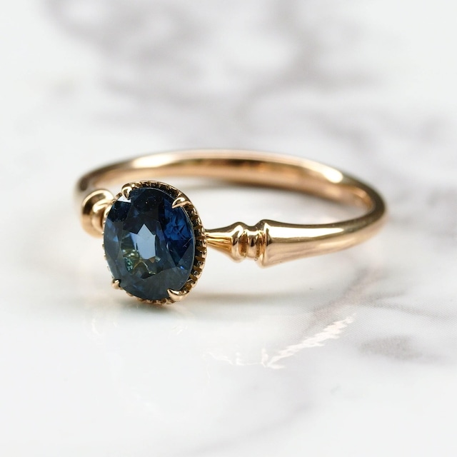 Blue sapphire ring / K18YG