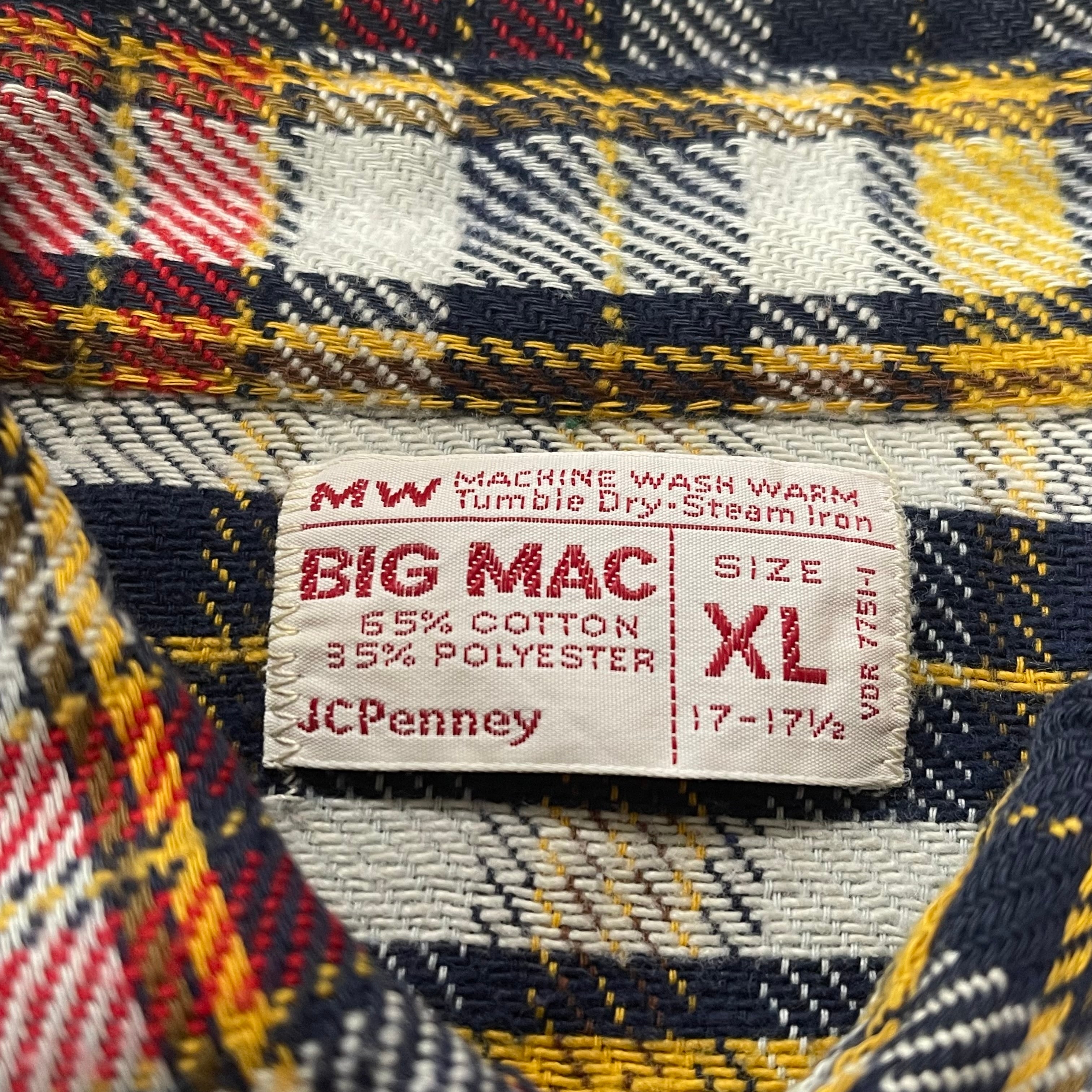 70's USA 製 BIG MAC 長袖ネルシャツ XLサイズ | 古着屋DIGDIG used