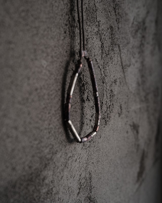 銅ビーズブレスレット　茶　sasaki yuichi