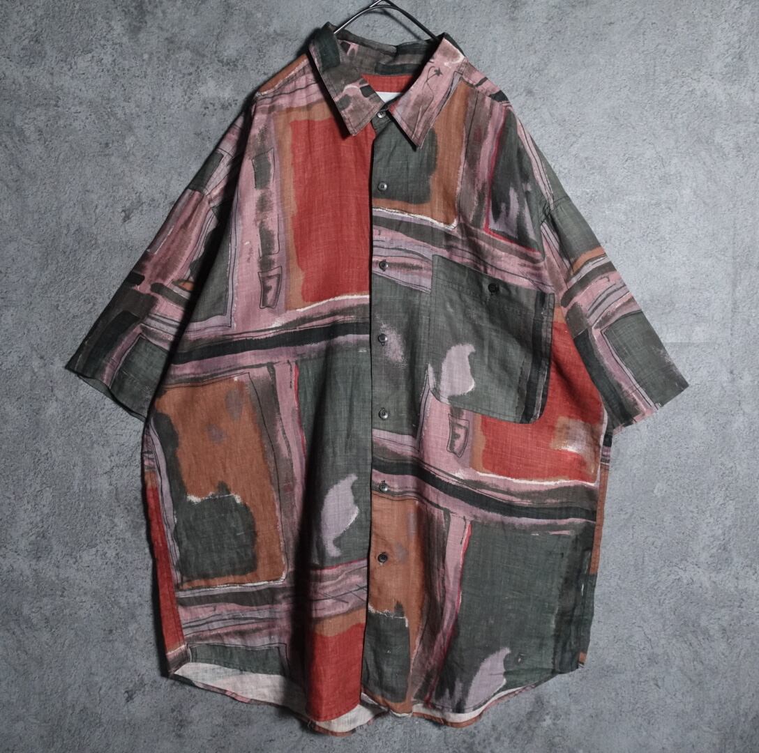 "GOOUCH" artistic design patterned shirt