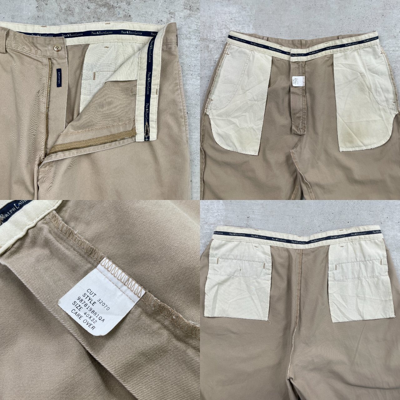 90年代 USA製 Polo Ralph Lauren ポロラルフローレン ワイドチノパンツ 