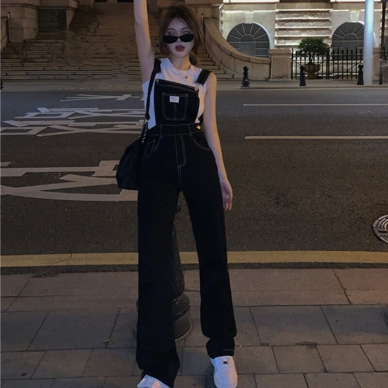 サマーオーバーオール スリムラウンドネックノースリーブ 大人ガーリー スウィート キュート カジュアル 夏物 Oネック YY-ファッション82053118915