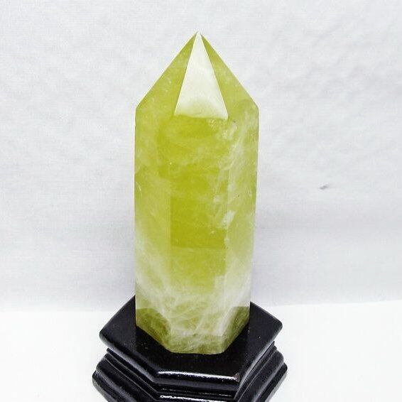 シトリン 六角柱 シトリンクォーツ ポイント 台座付属 一点物 152-4156