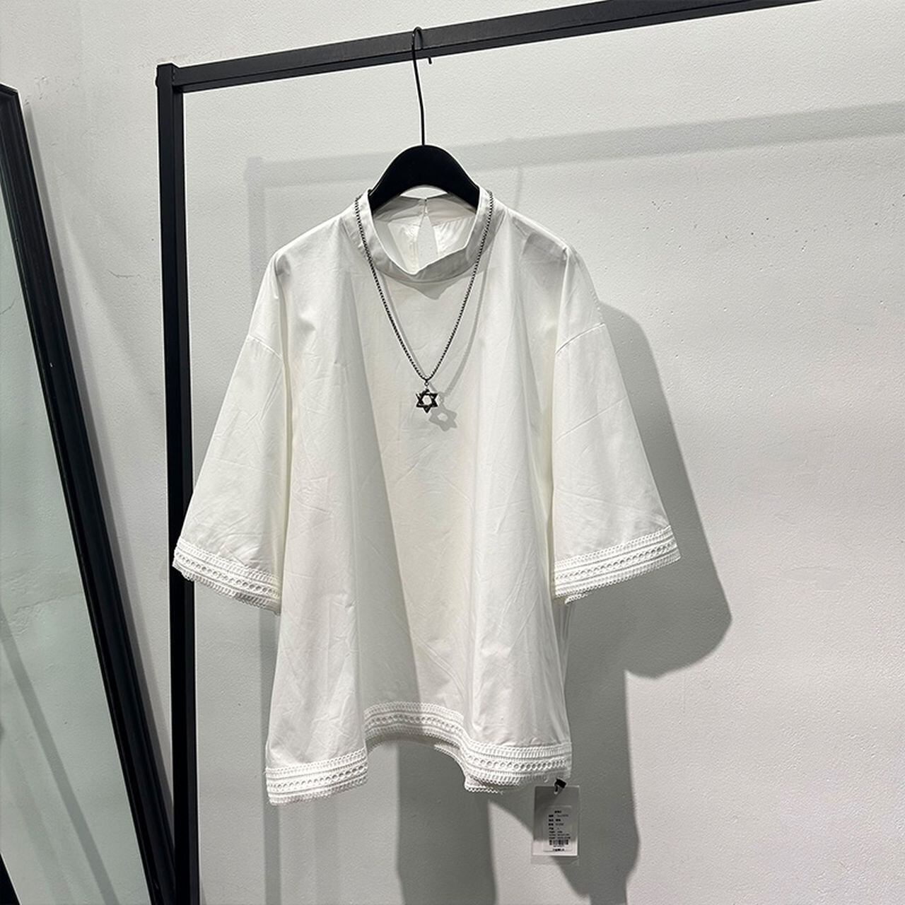 French ribbon stitch design short sleeve T-shirt(MT1123)