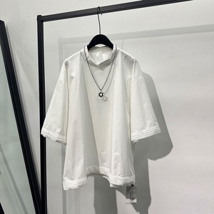 French ribbon stitch design short sleeve T-shirt(MT1123)