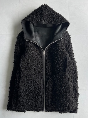 "NO ID." Reversible Leather Hoodie Jacket