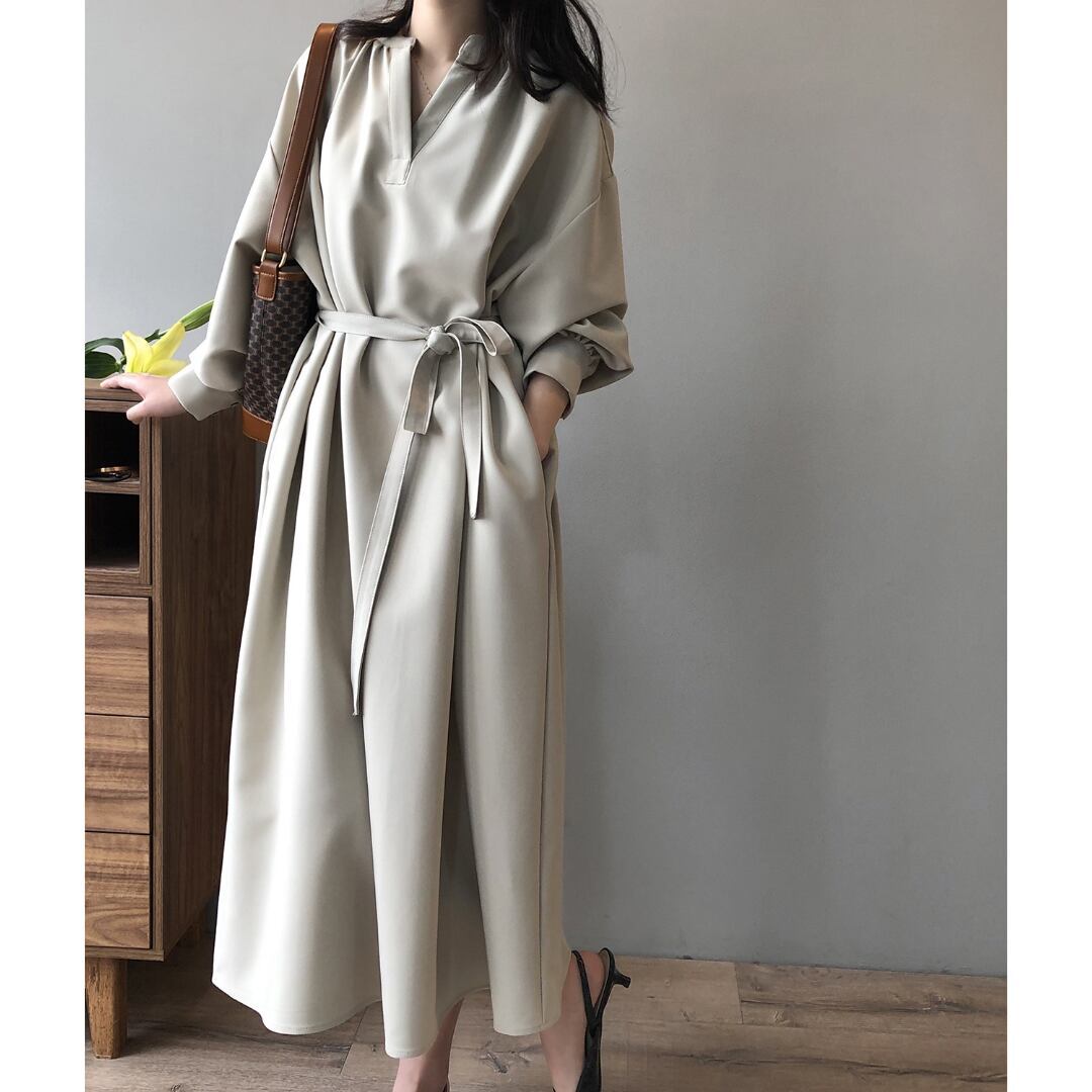 v-neck waist mark one piece m0476