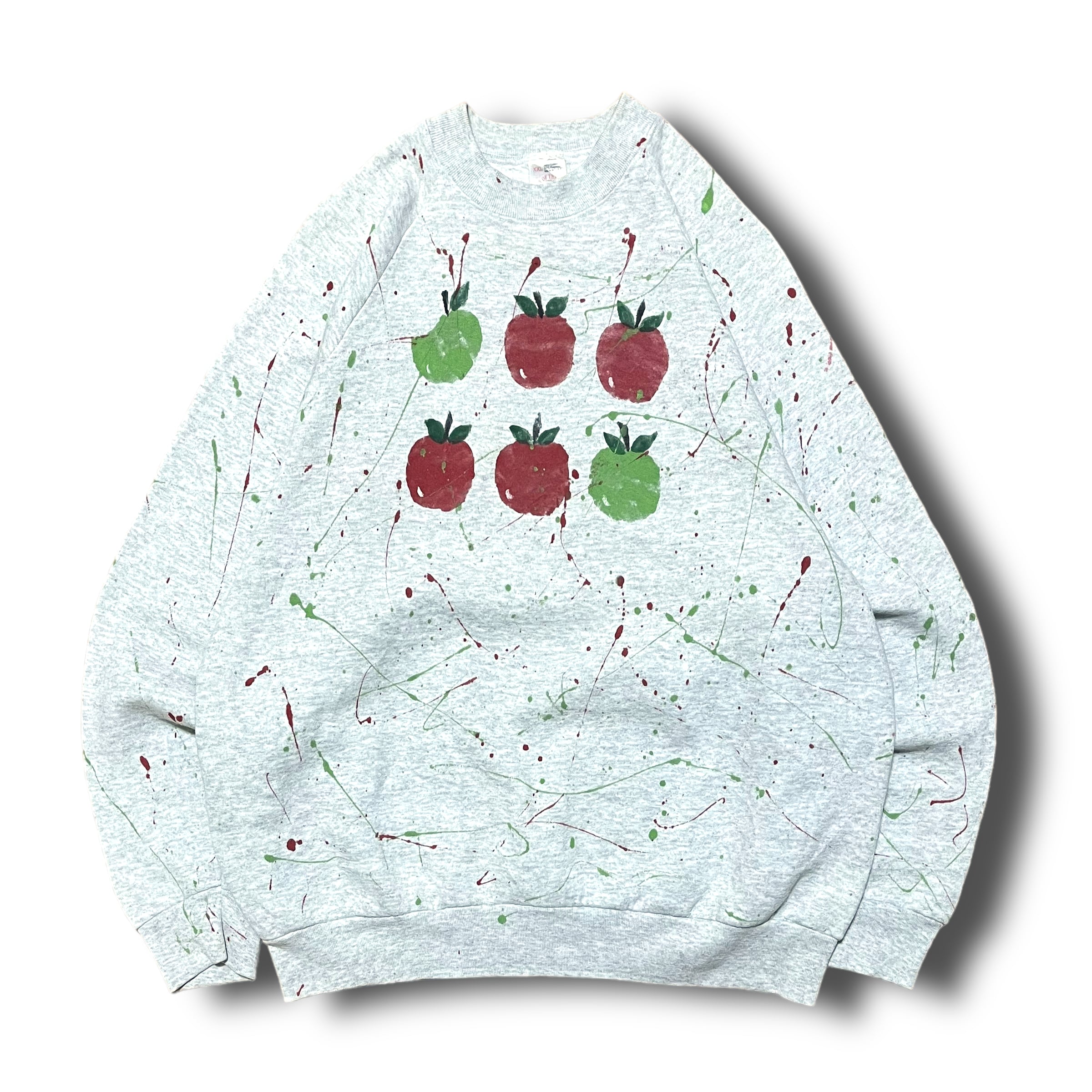 【Vintage】ラグランスリーブペイントスウェット MADE IN USA