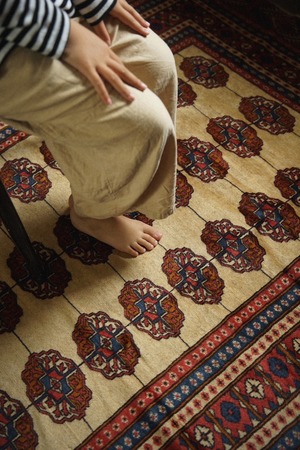 1153-Vintage Turkmen rug