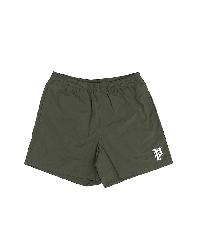 OLD "P" LOGO EMBROIDERED NYLON SHORTS