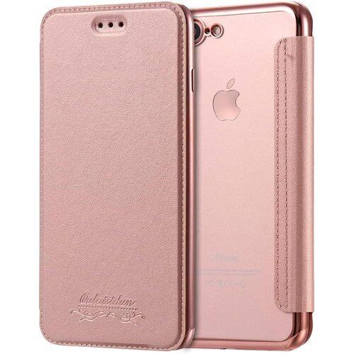 MuZiF iPhone 16e 用 ケース 手帳型 クリア 高級なPUレザー 耐衝撃性と耐摩耗性16e用 全面保護耐衝撃、カード収納、人気財布型 カバー 軽量 アイフォン16e 用 手帳カバー iPhone 16e用ローズゴールド 3161