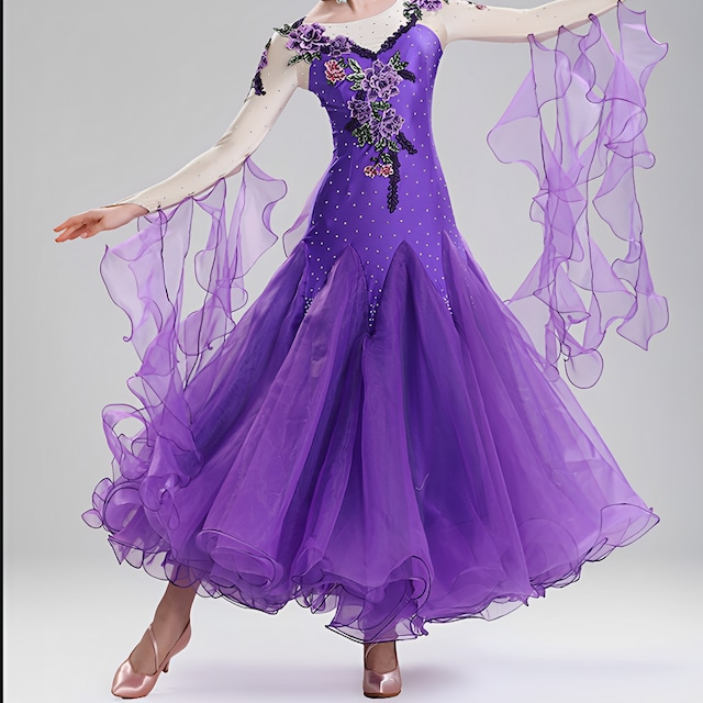 エレガンス・フラワーモチーフ ボールルームドレス ds0243