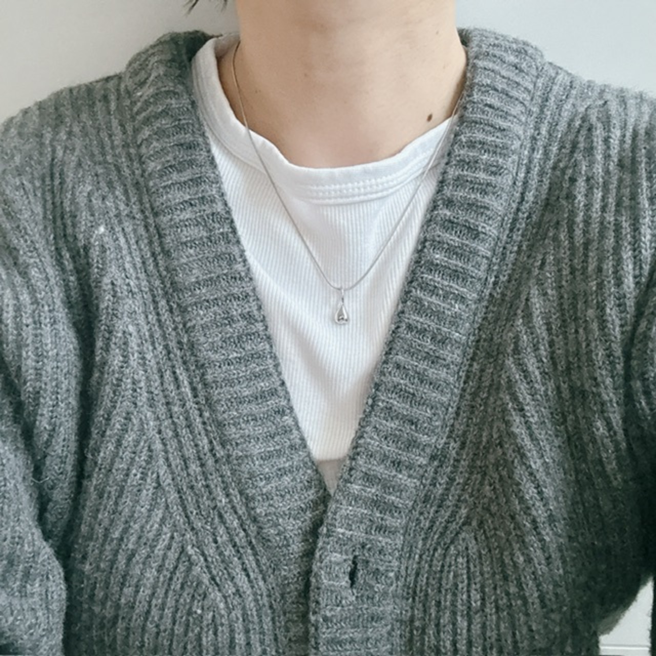 【4WAY】H Drop Necklace