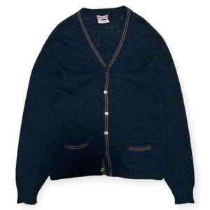 50s–60s｜McGREGOR｜ウール×モヘアカーディガン｜USA製 シェットランド85×モヘア15｜S相当｜コンディションB