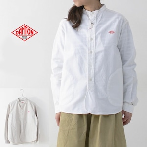 DANTON [ダントン] W's L/S OXFORD NO COLLAR SHIRTS [JD-3606YOX]  ノーカラーシャツ・長袖バンドカラーシャツ・綿シャツ・長袖シャツ・レディース・女性用・婦人服・LADY'S[2023SS]