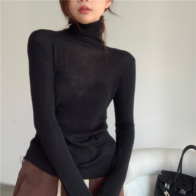 Tシャツ シャツ オータムウィンタースタイルスリムフィットトップス ロング 秋物 冬物 1号婦人8450100815