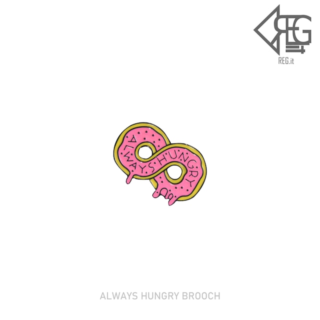 【即納】ALWAYS HUNGRY BROOCH 韓国ファッション ピンズ ピンバッジ アクセサリー ユニークピンバッジ かわいいピンバッジ 個性的なピンバッジ