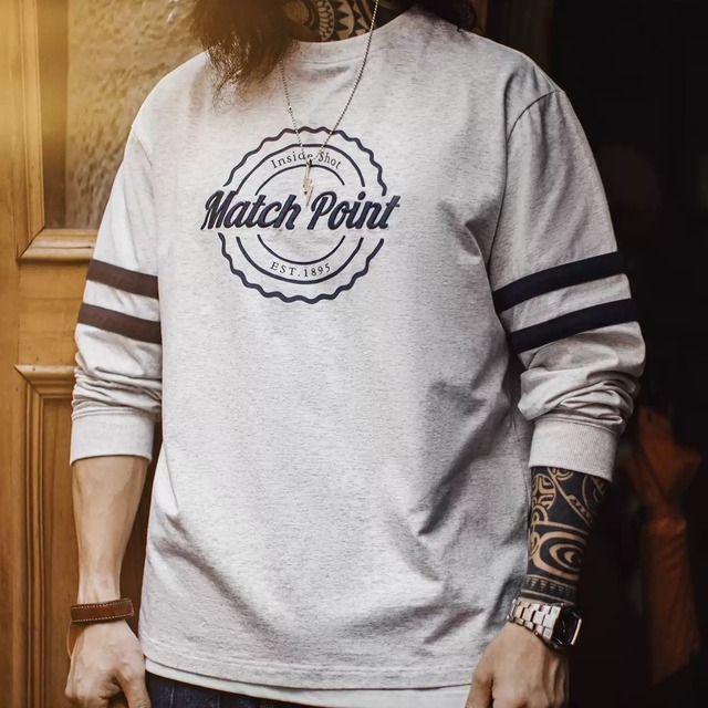アメリカンクルーネック長袖Tシャツ 260067