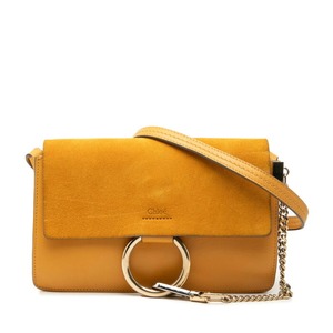 クロエ フェイ 斜め掛け ショルダーバッグ イエロー スウェード レザー レディース Chloe 中古