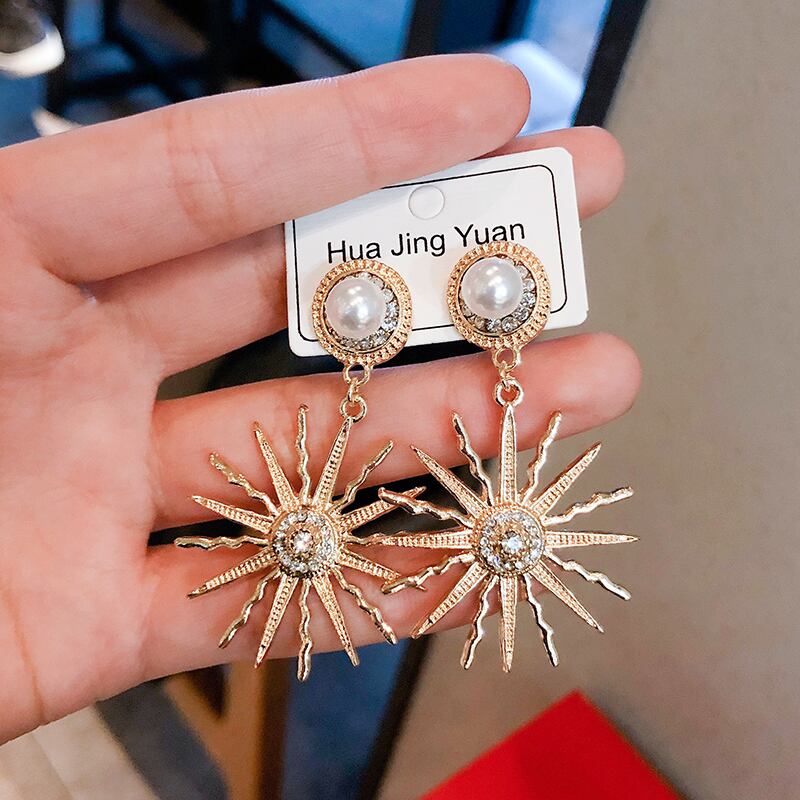 イヤリング Flowerデザイン レッド 指輪 フラワーデザイン ブラック・アイド・ピーズ55180141532