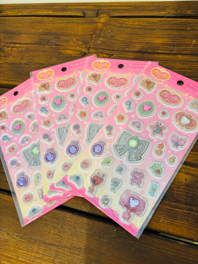 【SALE!】セボンスター　ピンク　ラインストーン付きシール　X25