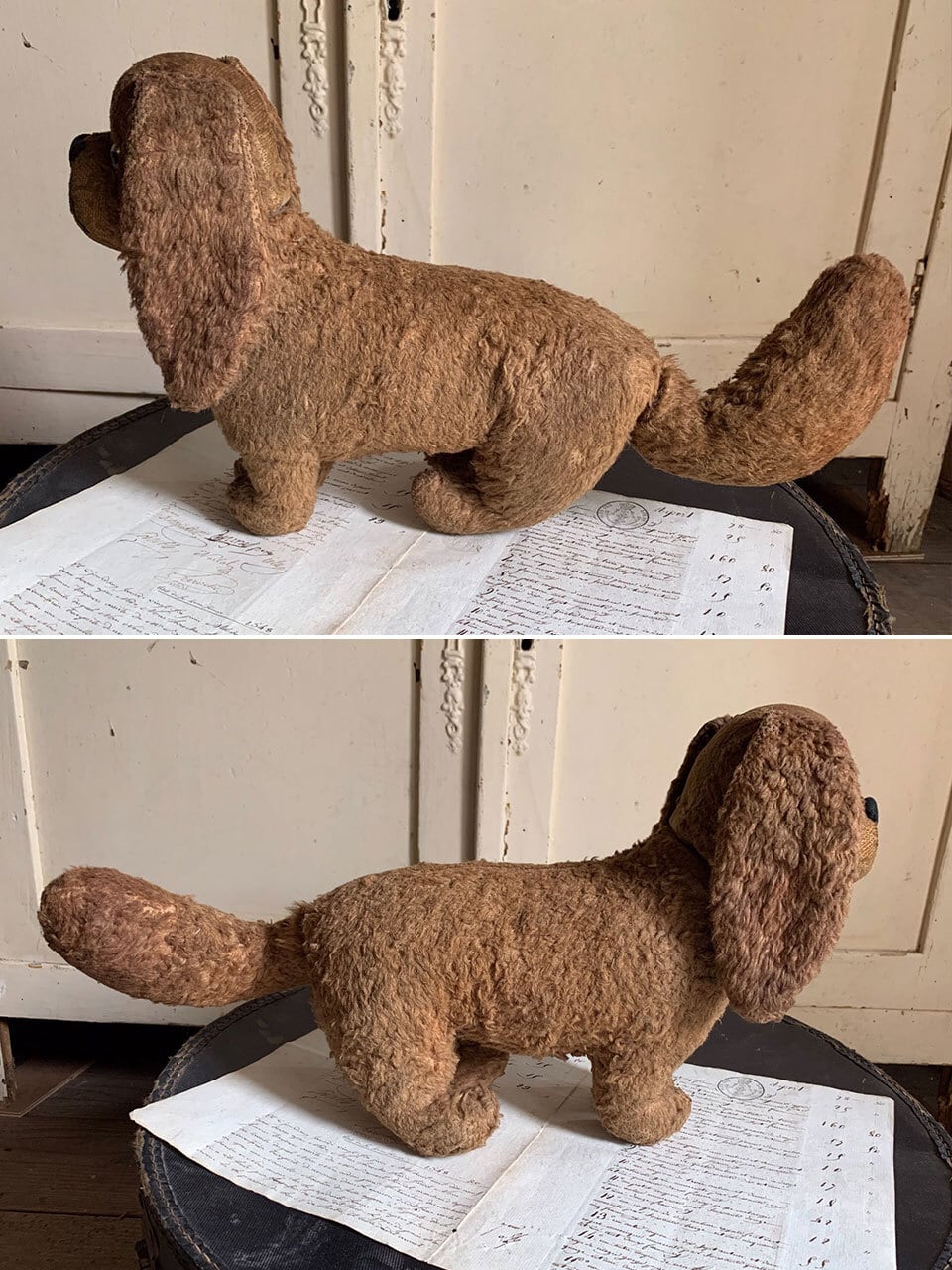 Steiff ヴィンテージ グレーのプードル 足可動式 ラバードール