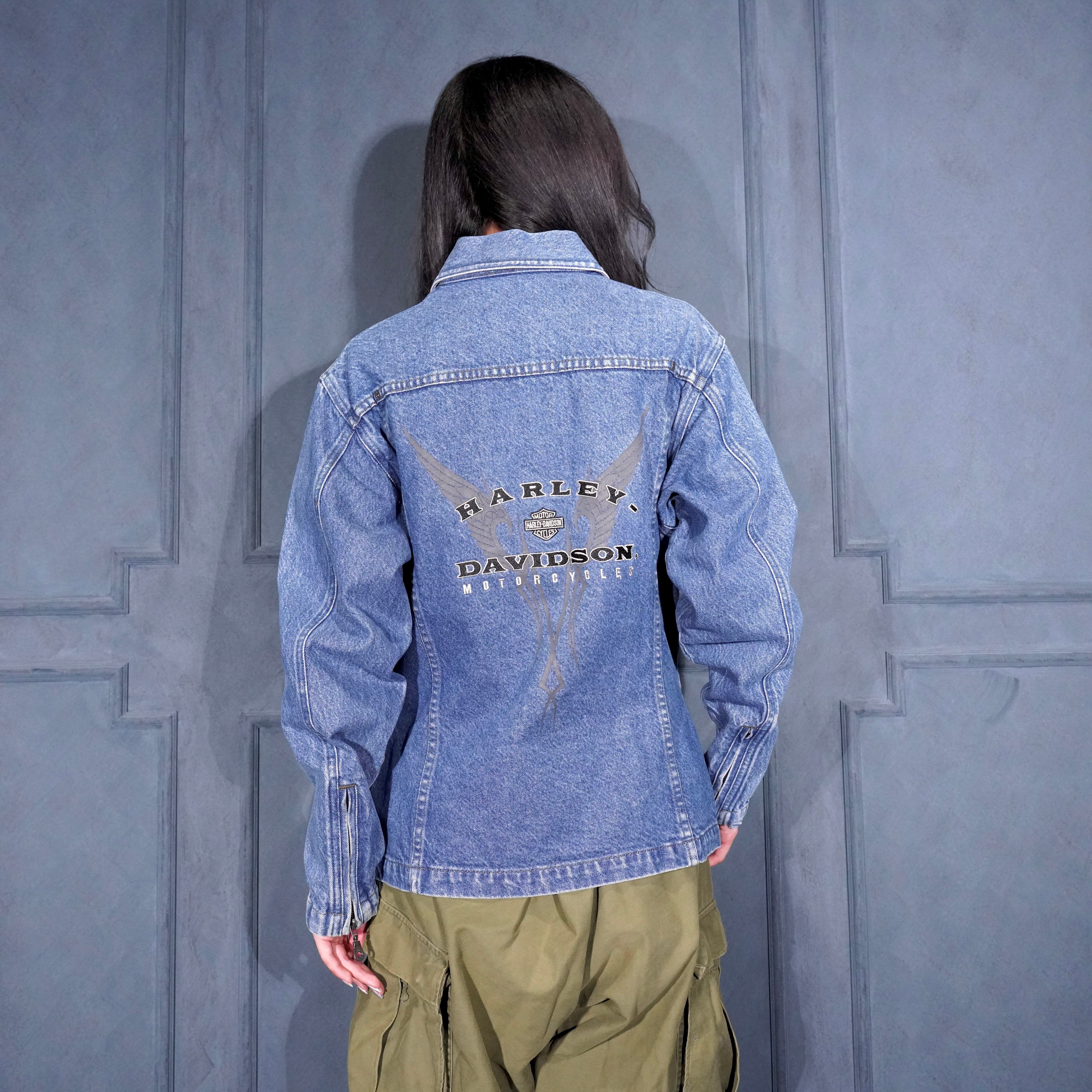 90's〜00's USA VINTAGE HARLEY DAVIDSON LOGO PRINT DESIGN DENIM