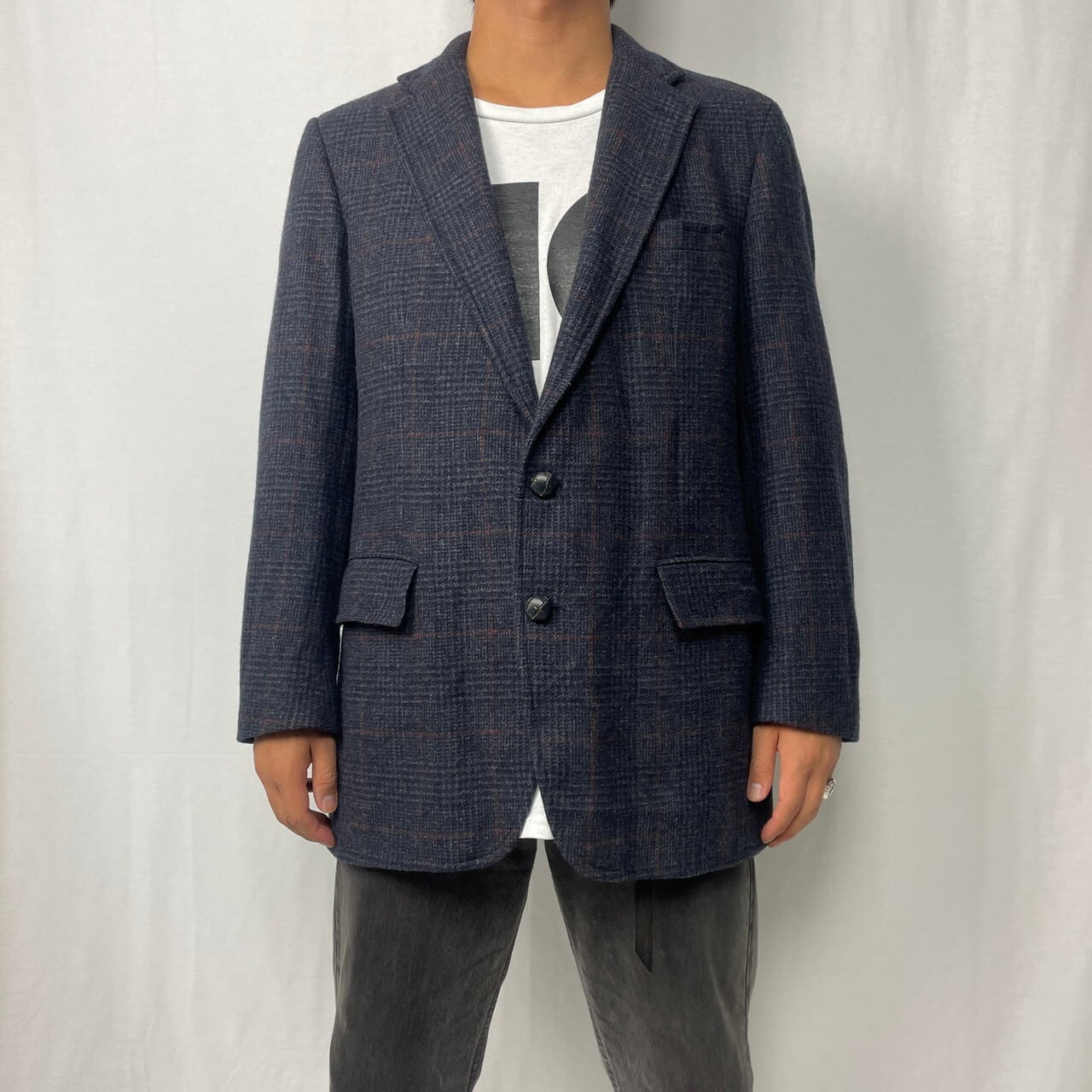 80年代 USA製 Neiman Marcus ニーマンマーカス チェック柄 ウール 