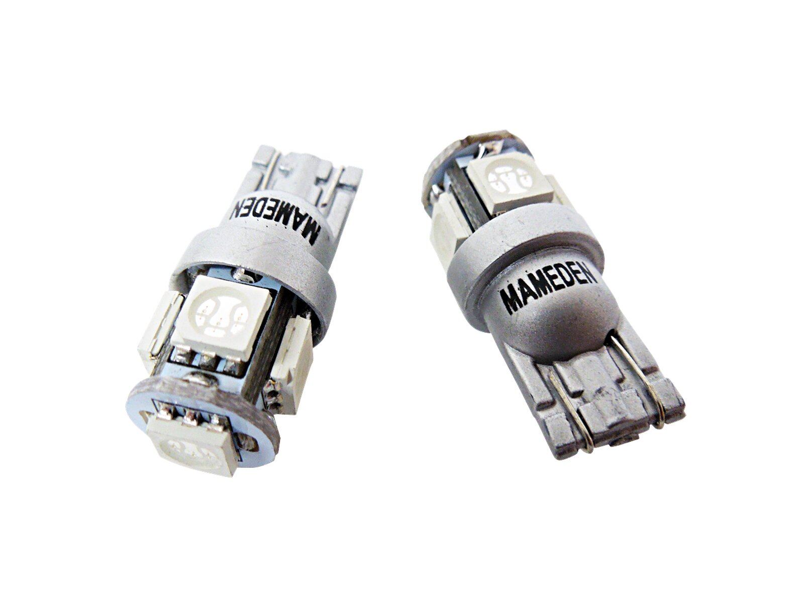 【新着特価】まめ電(MAMEDEN) T10 5連LED 3チップ 5050SMD 2個セット (2:レッド)